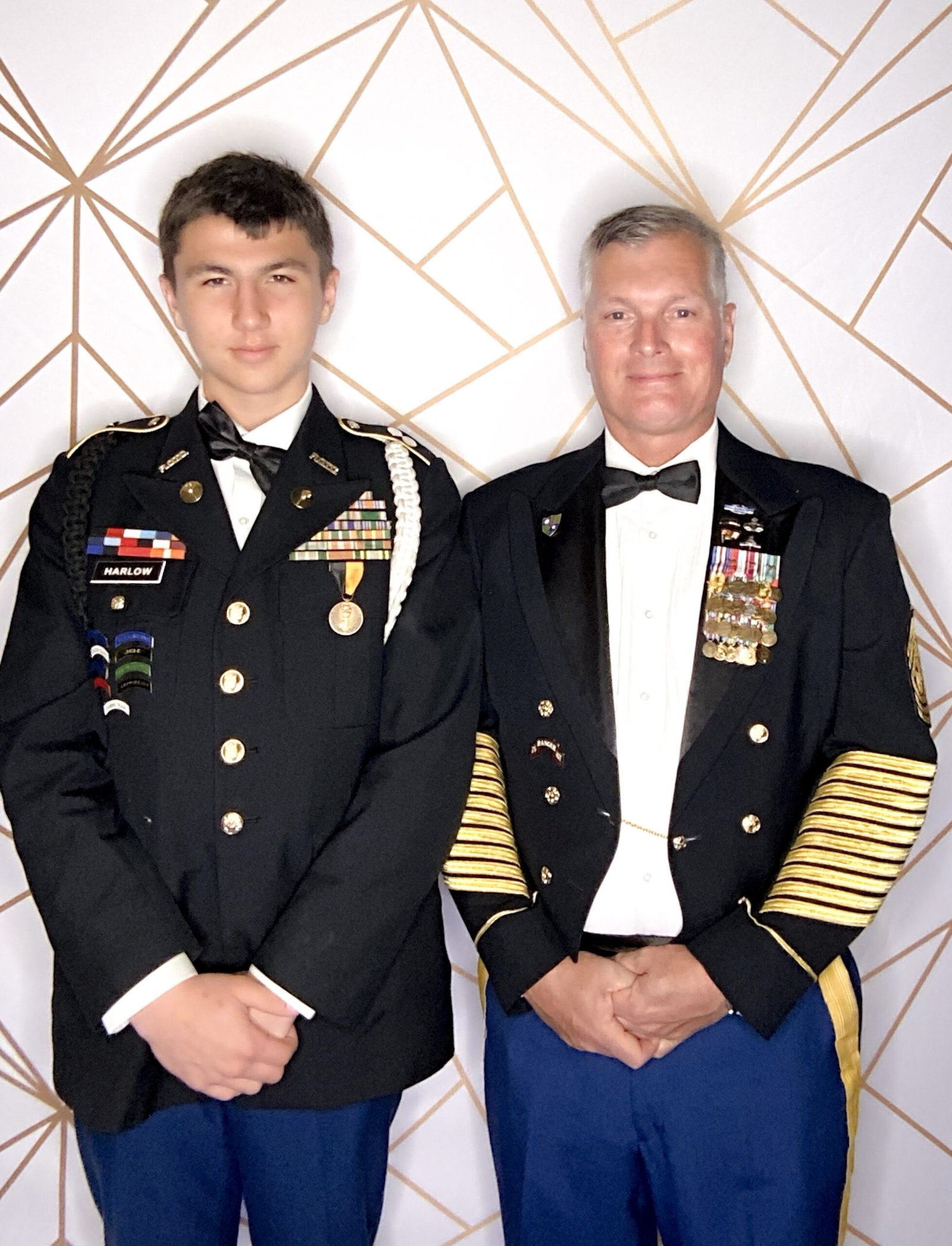 Guests in uniform at Social Studio