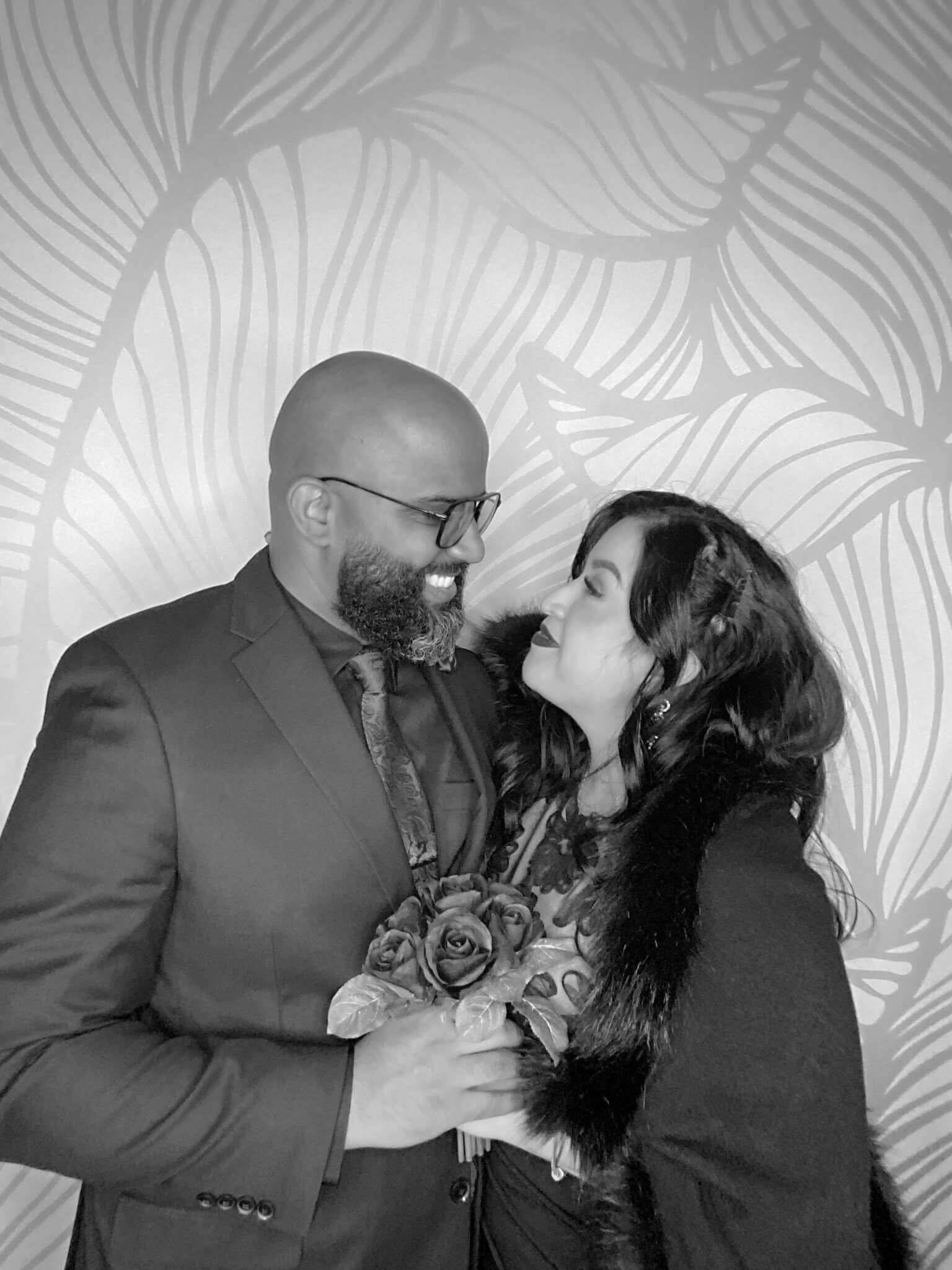Wedding couple portrait